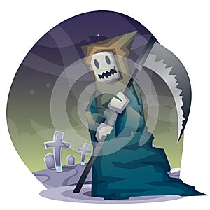 Halloween object vector cartoon with separated layers