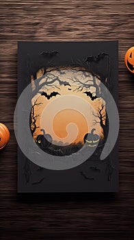 Halloween Old Kraft Paper Mockup Template