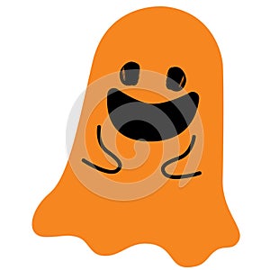 Halloween orange ghost icon