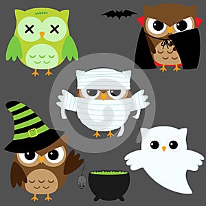 Halloween owls