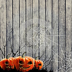 Halloween Party Background with Pumpkin