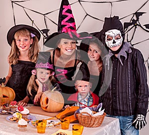 Halloween party with children