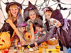 Halloween party with children