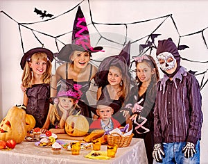 Halloween party with children