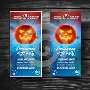 Halloween party flyer, covers, banners, brochure, posters, presentations, roll up.