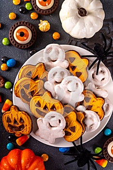 Halloween party food and snack buffet