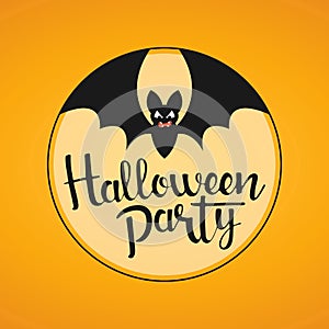 Halloween party handwritten lettering