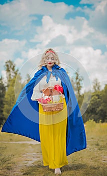 Plus size woman in fairy tales party style ,  portrait photo