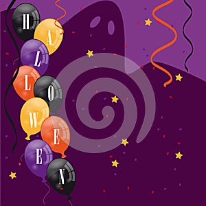 Halloween party invitation card