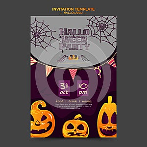 HALLOWEEN PARTY INVITATION CARD TEMPLATE