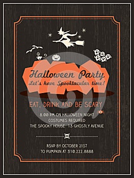 Halloween Party Invitation Template