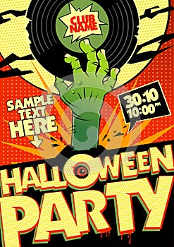 Halloween party in pop-art style.