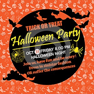 Halloween party poster background