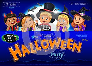 Halloween party poster ready design