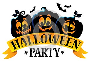 Halloween party sign theme image 1