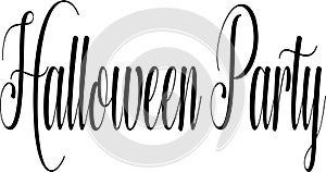 Halloween Party text sign illustration