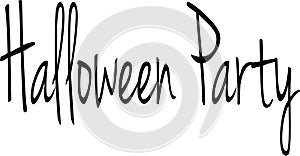 Halloween Party text sign illustration