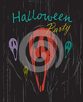 Halloween party vintage grunge background vector