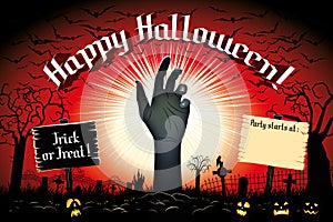 Halloween party/ Zombie party banner