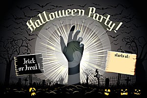 Halloween party/ Zombie party banner
