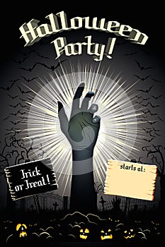 Halloween party/ Zombie party poster