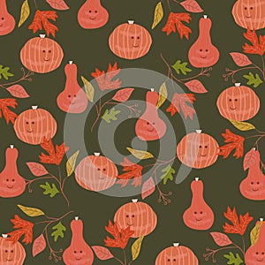 Halloween pattern background.Vector illustration.