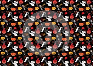 Halloween pattern design for use as wallpaper