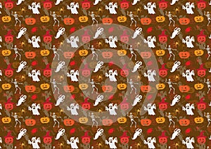 Halloween pattern design for use as wallpaper