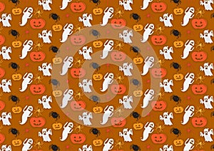 Halloween pattern design for use as wallpaper