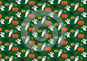 Halloween pattern design for use as wallpaper