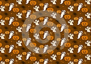 Halloween pattern design for use as wallpaper
