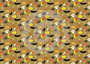 Halloween pattern design for use as wallpaper