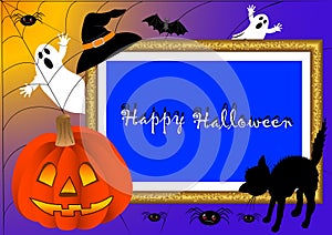 Halloween photo frame. vector.