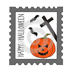 Halloween postage stamp.