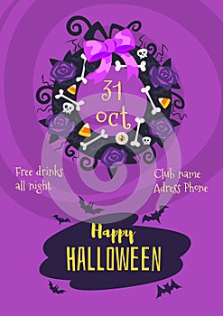 Halloween poster design template