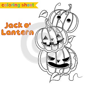 Halloween printable coloring page for toddlers and kindergarten students