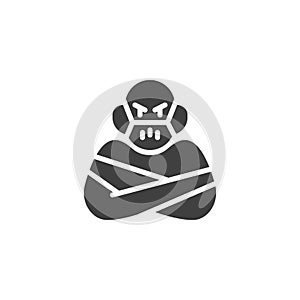 Halloween psychopath vector icon photo