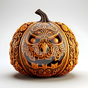 halloween pumpkin 3d object background illustration orange celebration holiday generativeAi