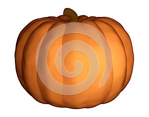 Halloween pumpkin 3d render isolated