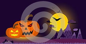 Halloween pumpkin abstract background.