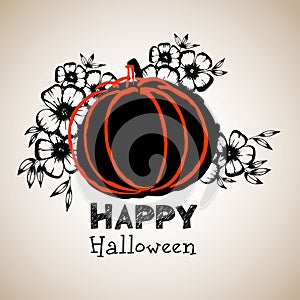 Halloween, pumpkin, autumn, holiday, orange, symbol, vegetable, illustration, october