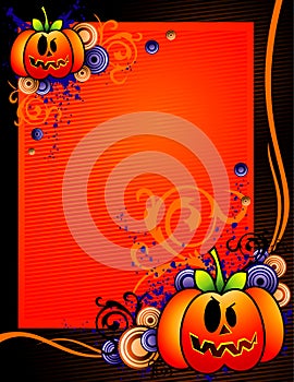 Halloween pumpkin banner