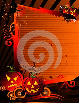 Halloween pumpkin banner