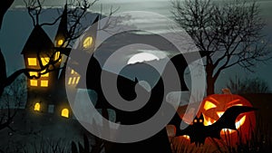 Halloween pumpkin bat creepy fear scare