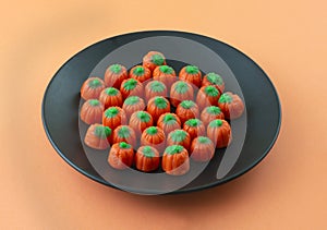 Halloween pumpkin candy snack