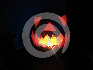 Halloween pumpkin design with copy space