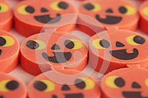 Halloween pumpkin erasers