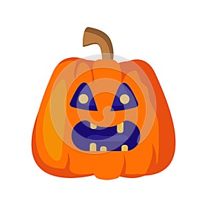 Halloween pumpkin faces different emotions