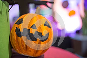 Halloween pumpkin head jack lantern