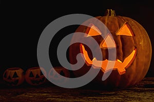 Halloween pumpkin heads jack o lantern